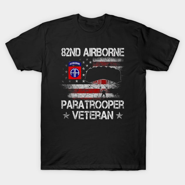 82nd Airborne Paratrooper Veterans Day T-Shirt by Delsman35